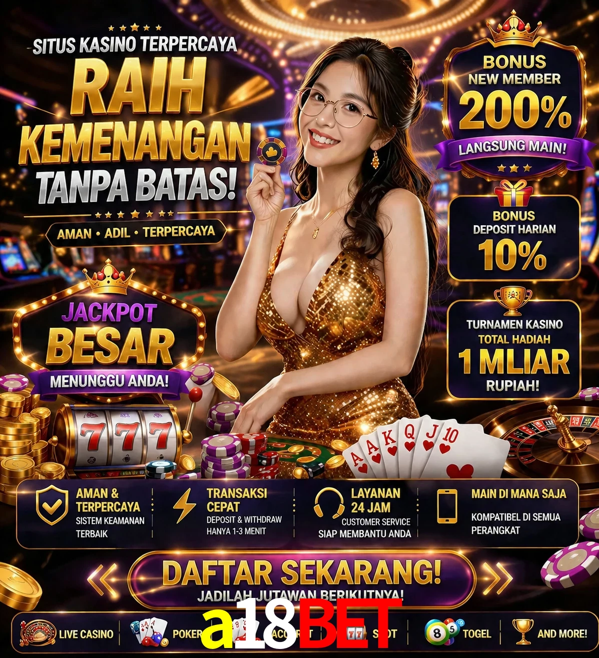 Roleta e blackjack a18bet